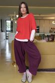 Cooper Needlecord Quirky Cocoon Pant Beetroot  /14 =